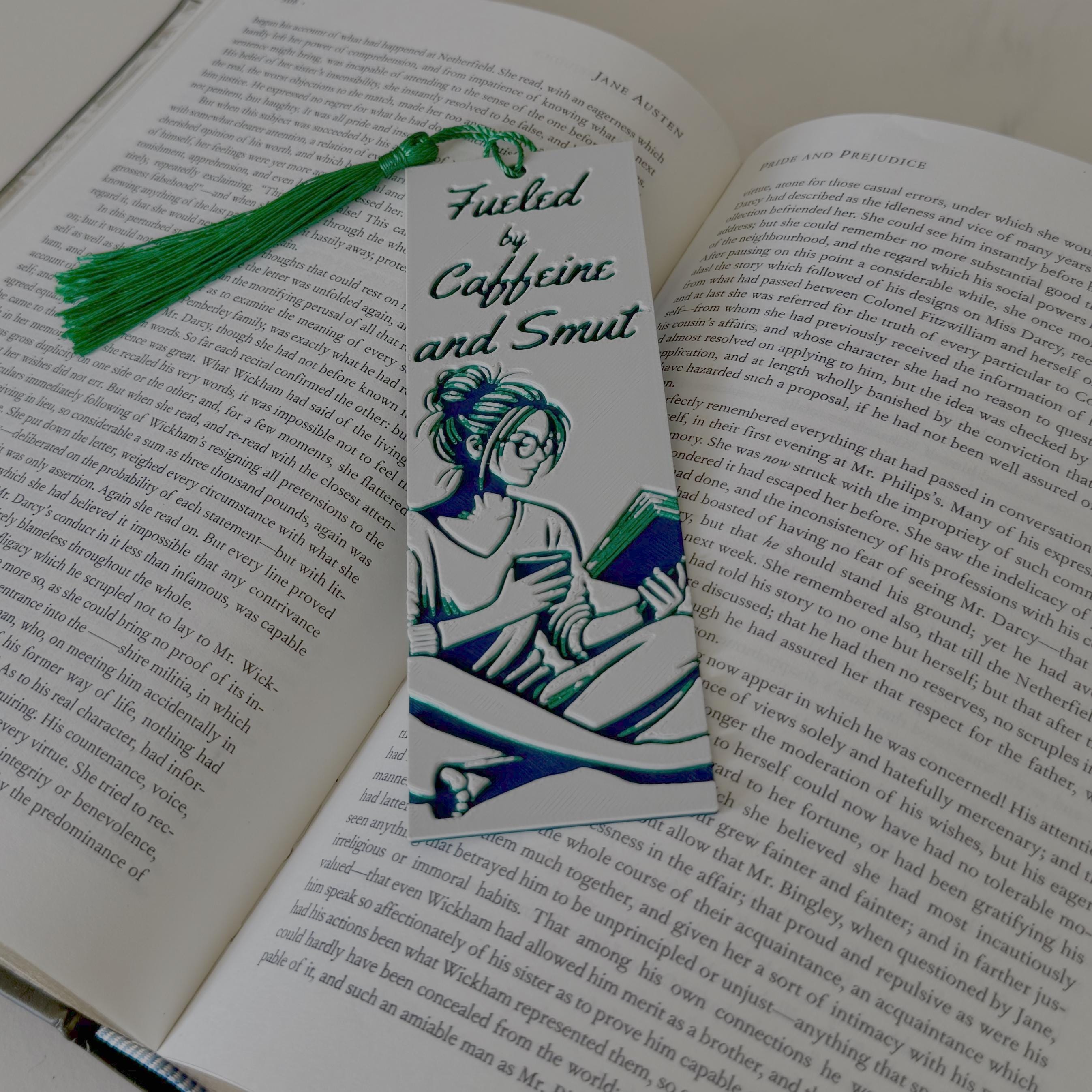Fueled By Coffee And Smut 3D Bookmark