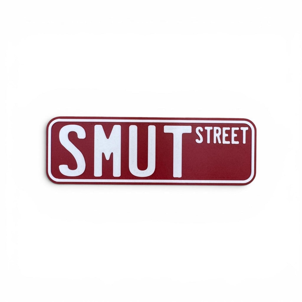 Smut Street Bookshelf Decor Street Sign