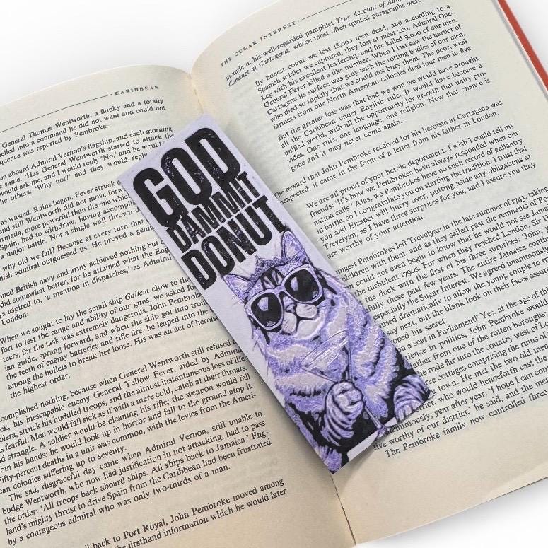 Goddammit Donut Dungeon Crawler Carl Inspired Bookmark