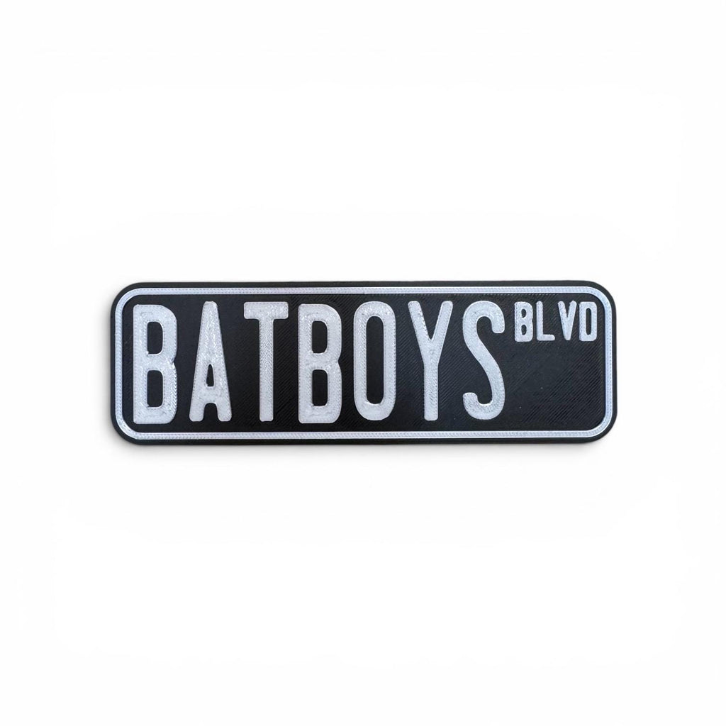 Bat Boys Blvd Bookshelf Decor Street Sign