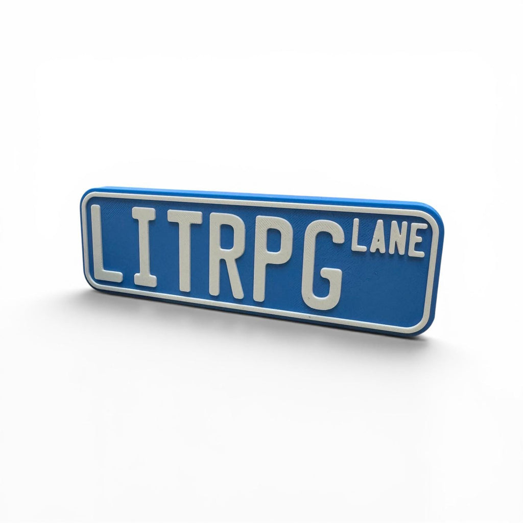 LitRPG Lane  Street Sign Bookshelf Decor Street Sign
