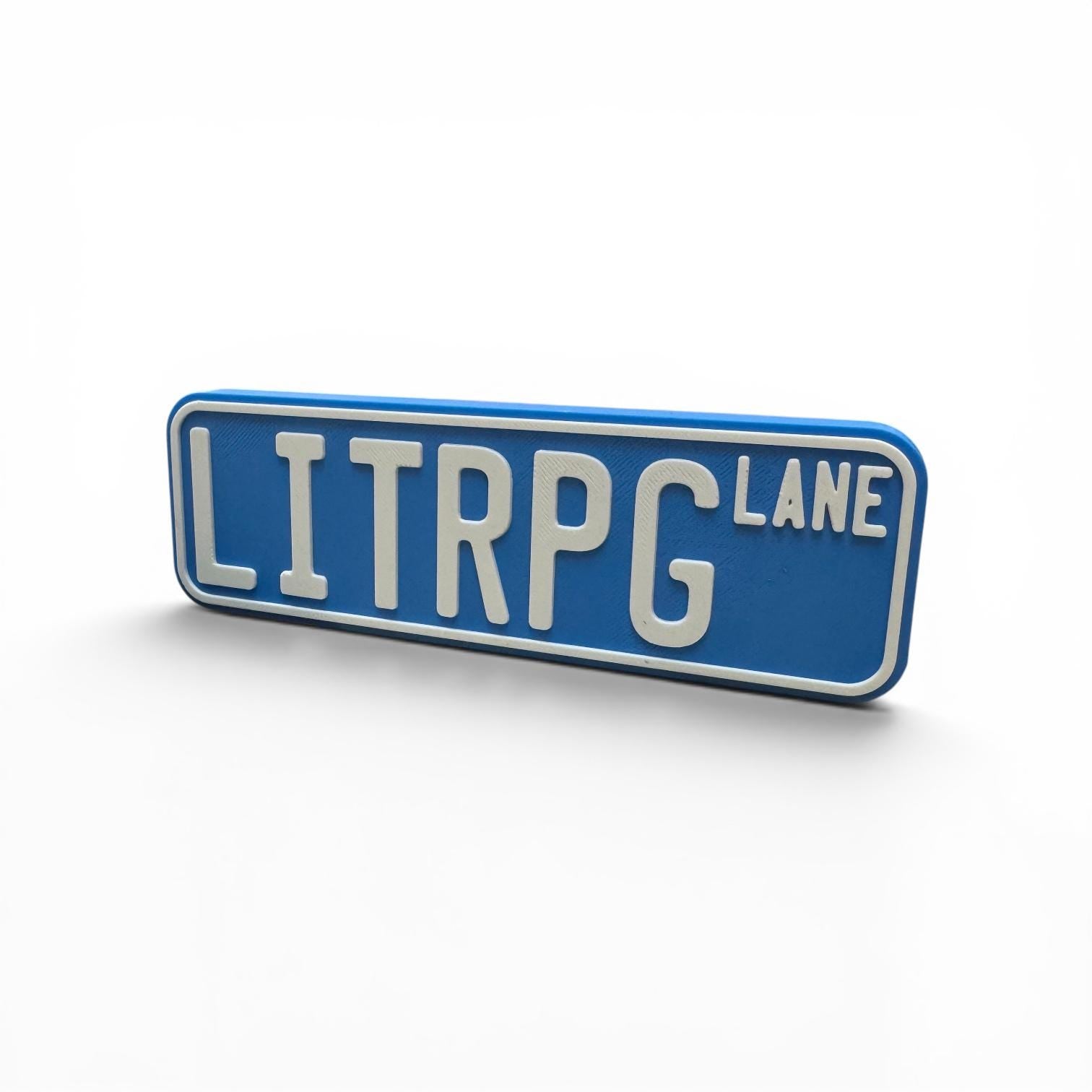 LitRPG Lane  Street Sign Bookshelf Decor Street Sign