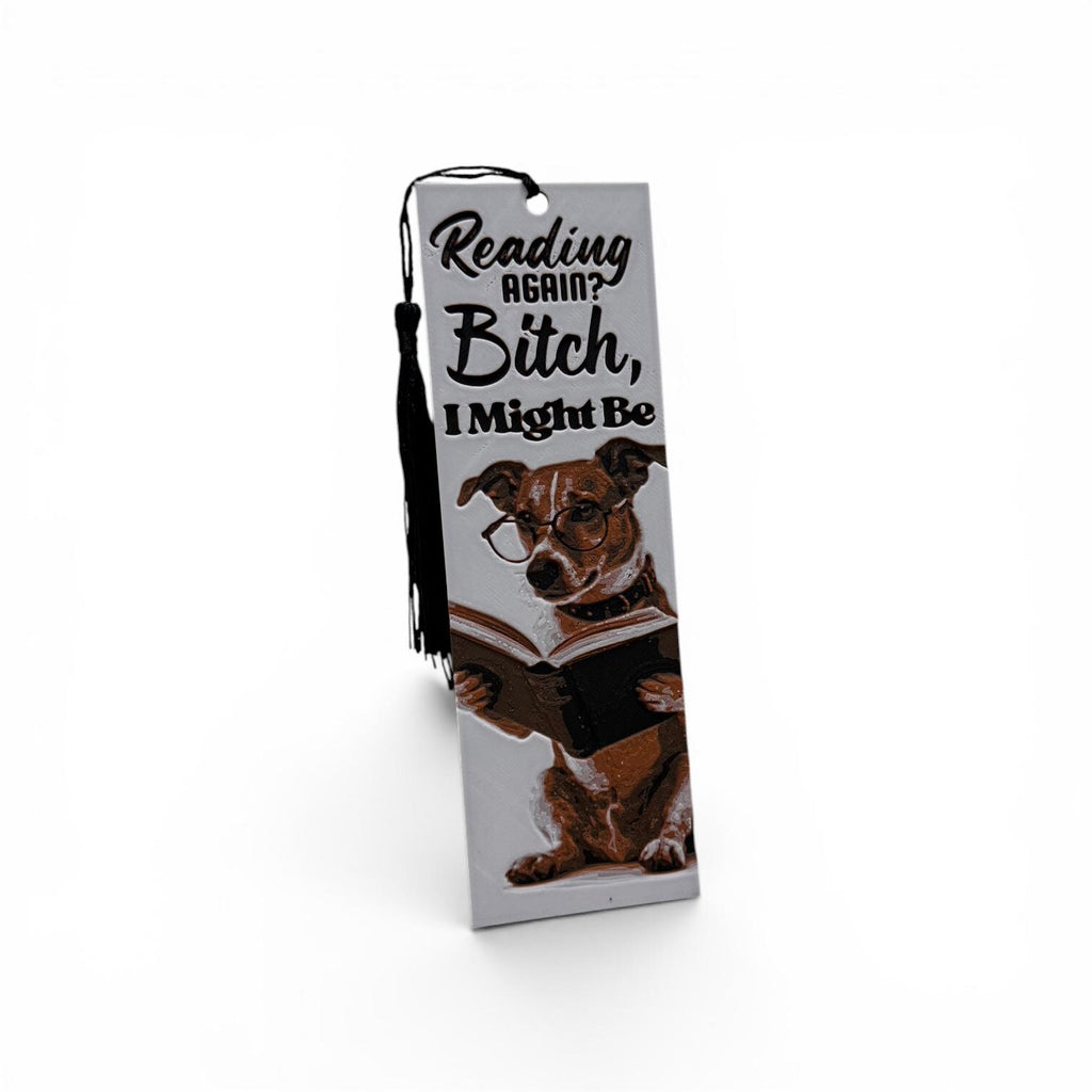 Reading Again Dog 3D Bookmark