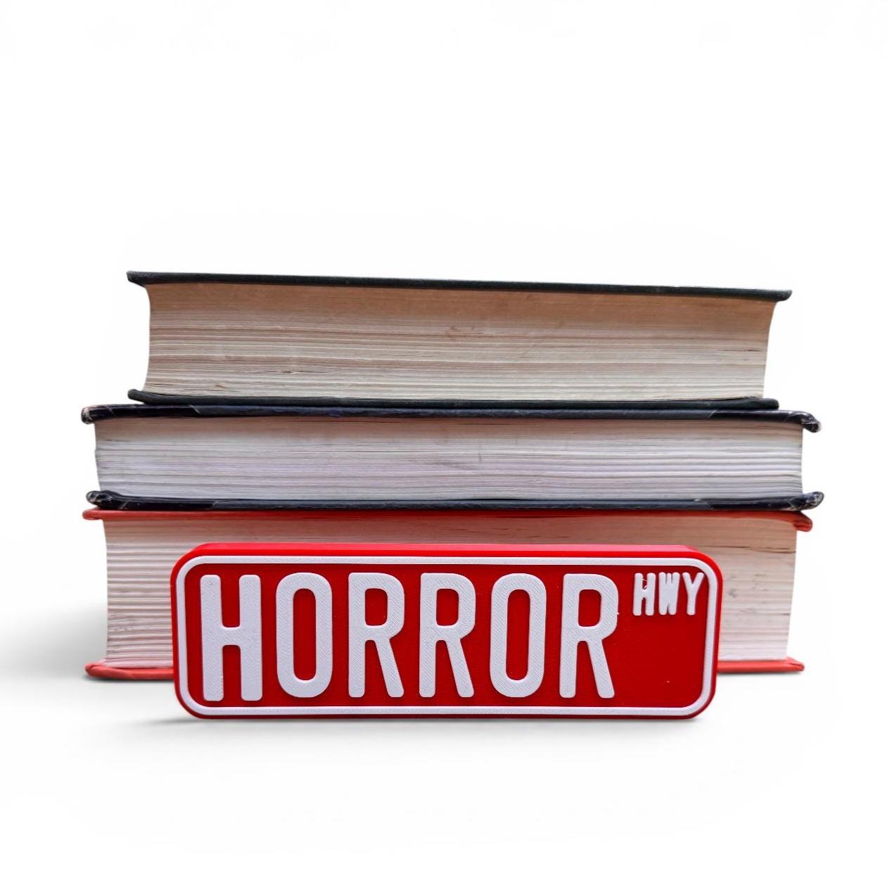 Horror Bookshelf Decor Street Sign
