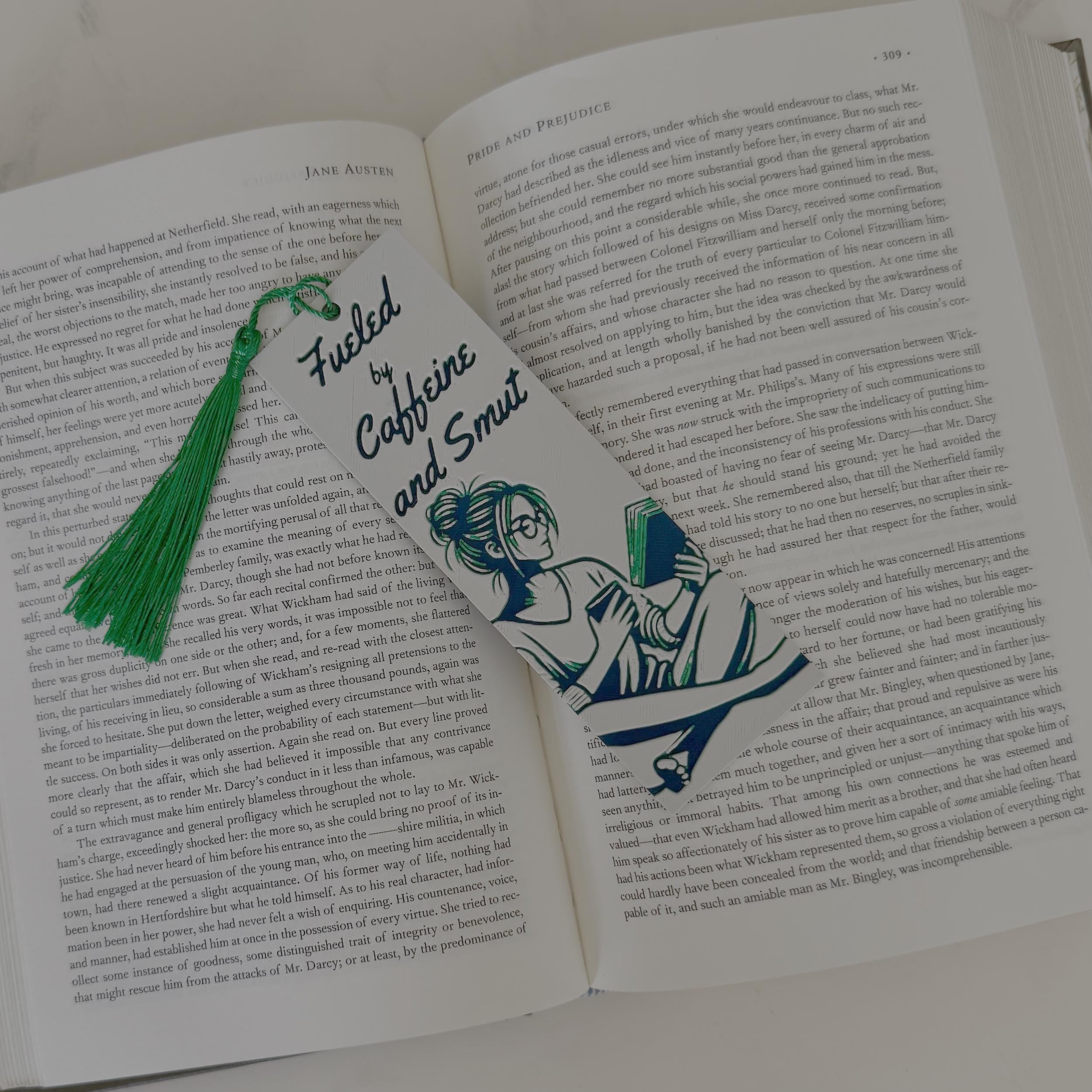 Fueled By Coffee And Smut 3D Bookmark