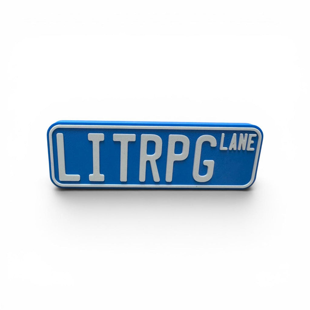 LitRPG Lane  Street Sign Bookshelf Decor Street Sign
