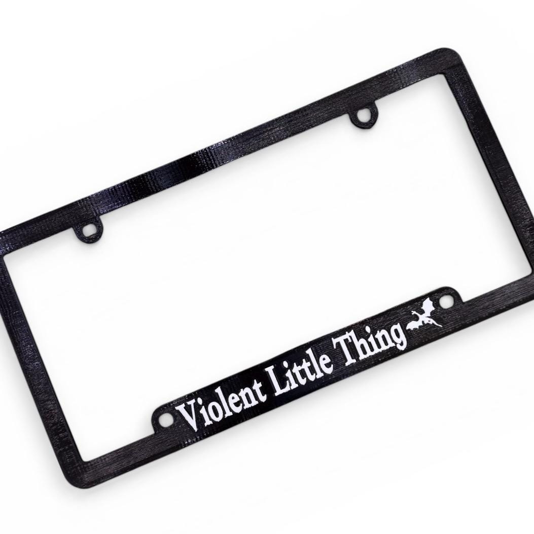 Fourth Wing Inspired License Plate Frame "Violent Little Thing"