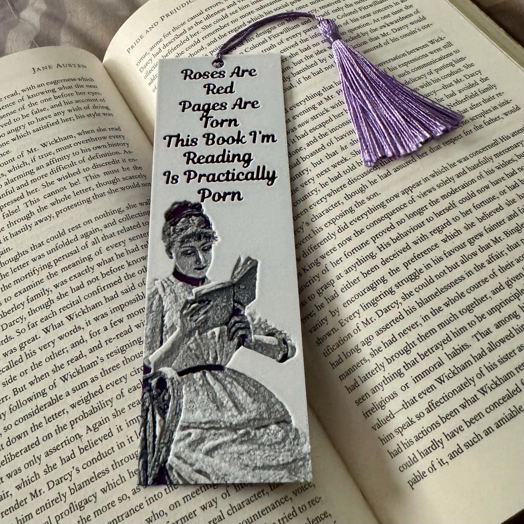 Roses Are Red, Pages Are Torn Funny Smut 3D Bookmark