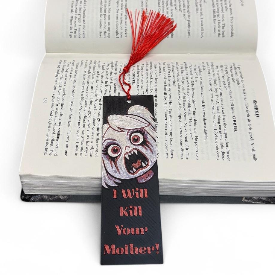 I Will Kill Your Mother IWKYM Dungeon Crawler Carl Inspired 3D Bookmark