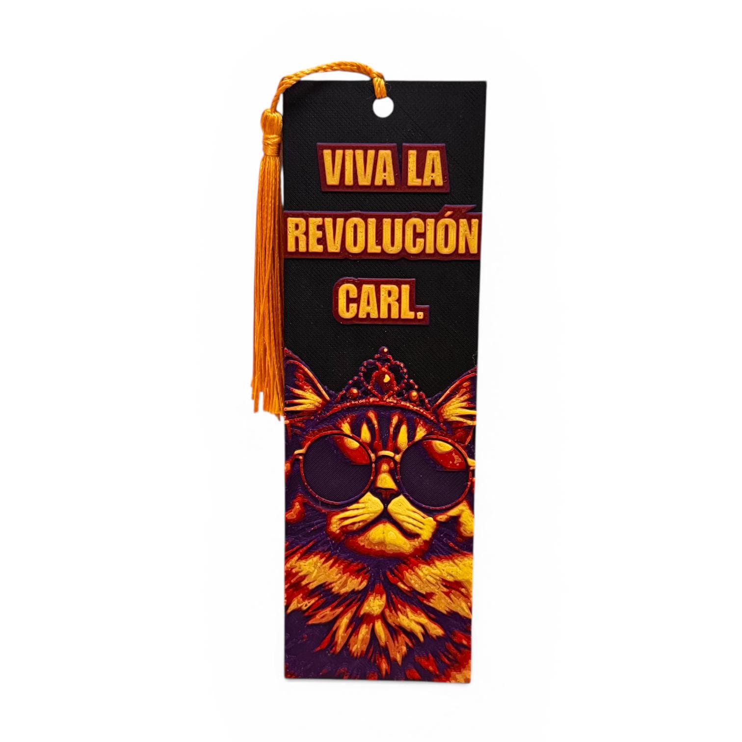 Dungeon Crawler Carl Inspired 3D Bookmark Viva La Revolución Carl