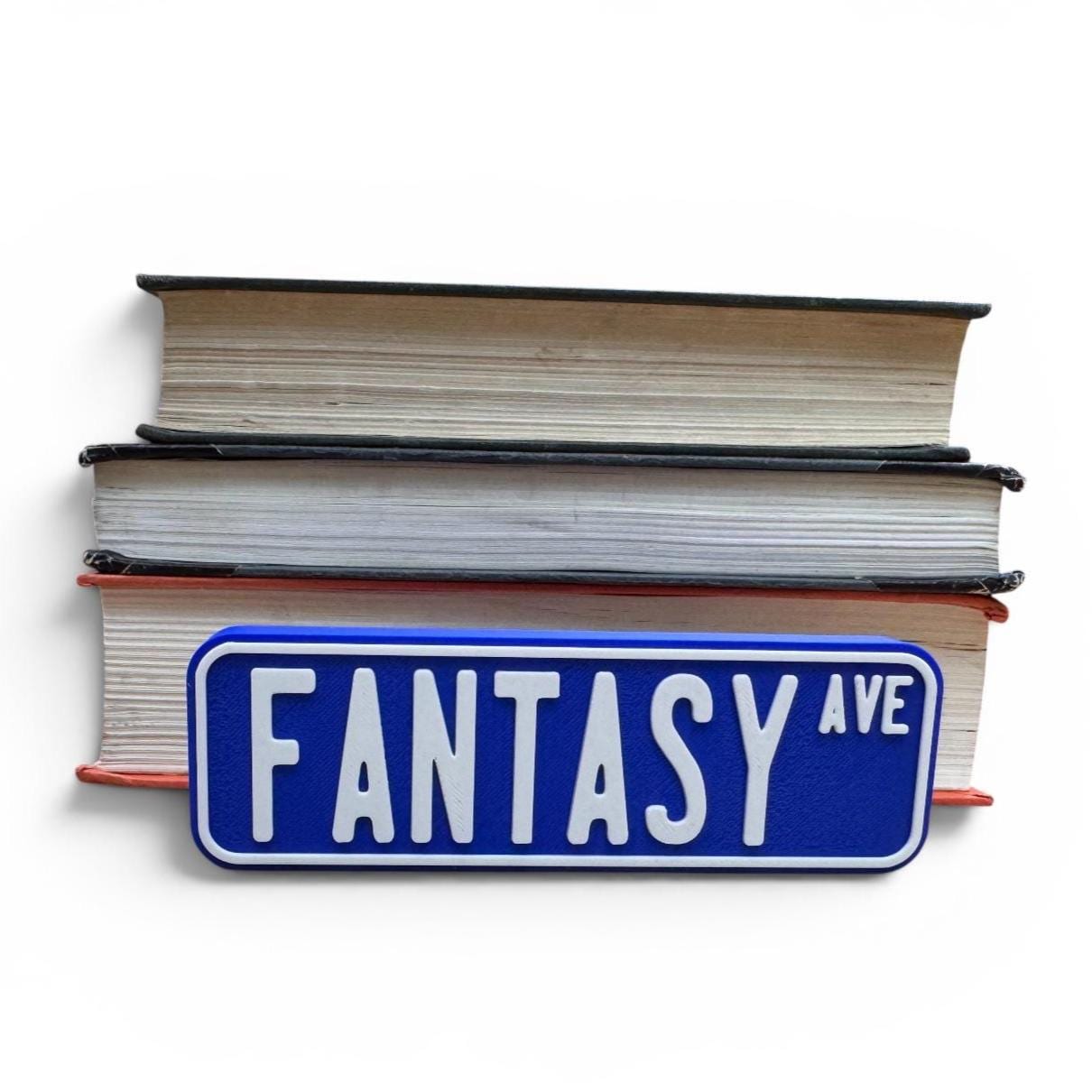Fantasy Ave Bookshelf Decor Street Sign