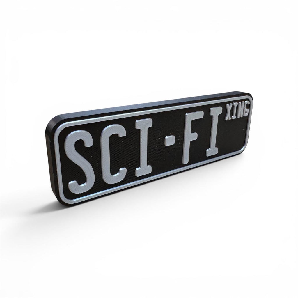 Sci-Fi Crossing Bookshelf Decor Street Sign