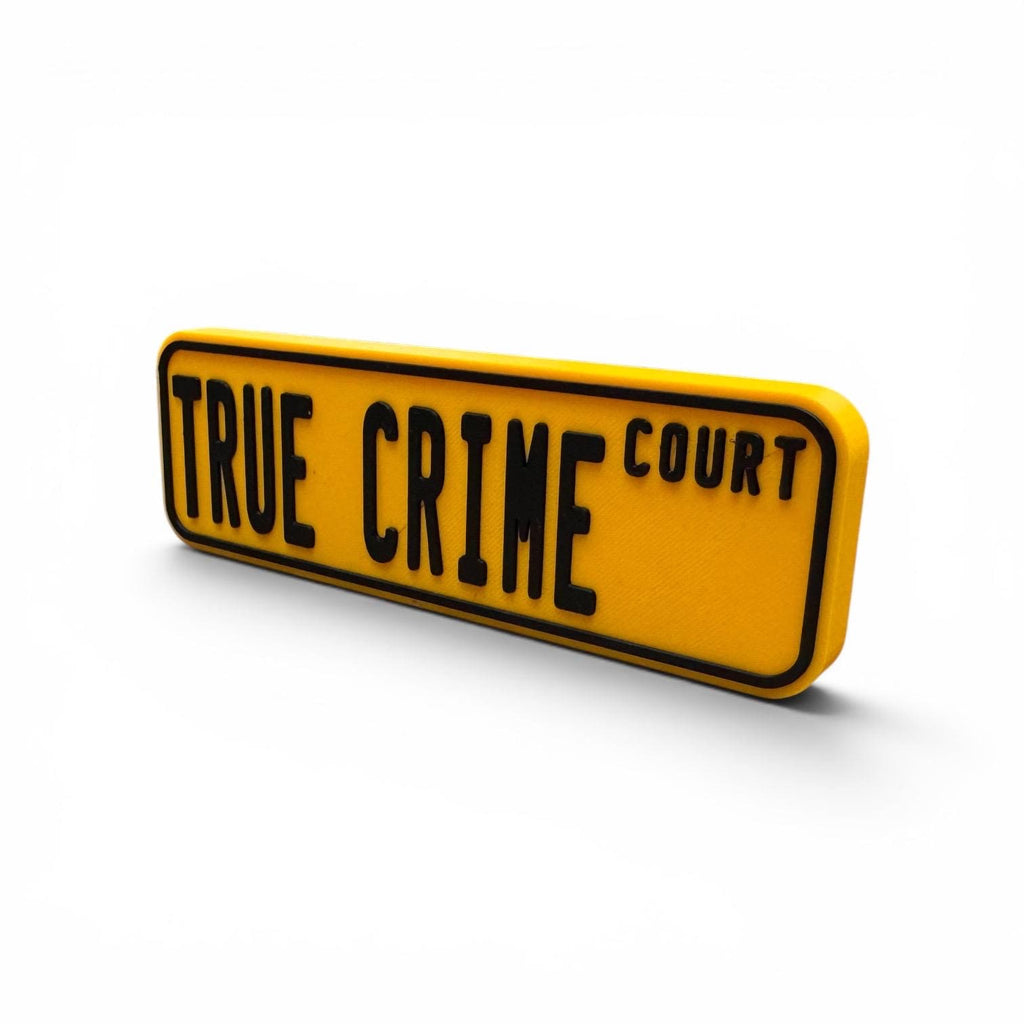 True Crime Ct Bookshelf Decor Street Sign